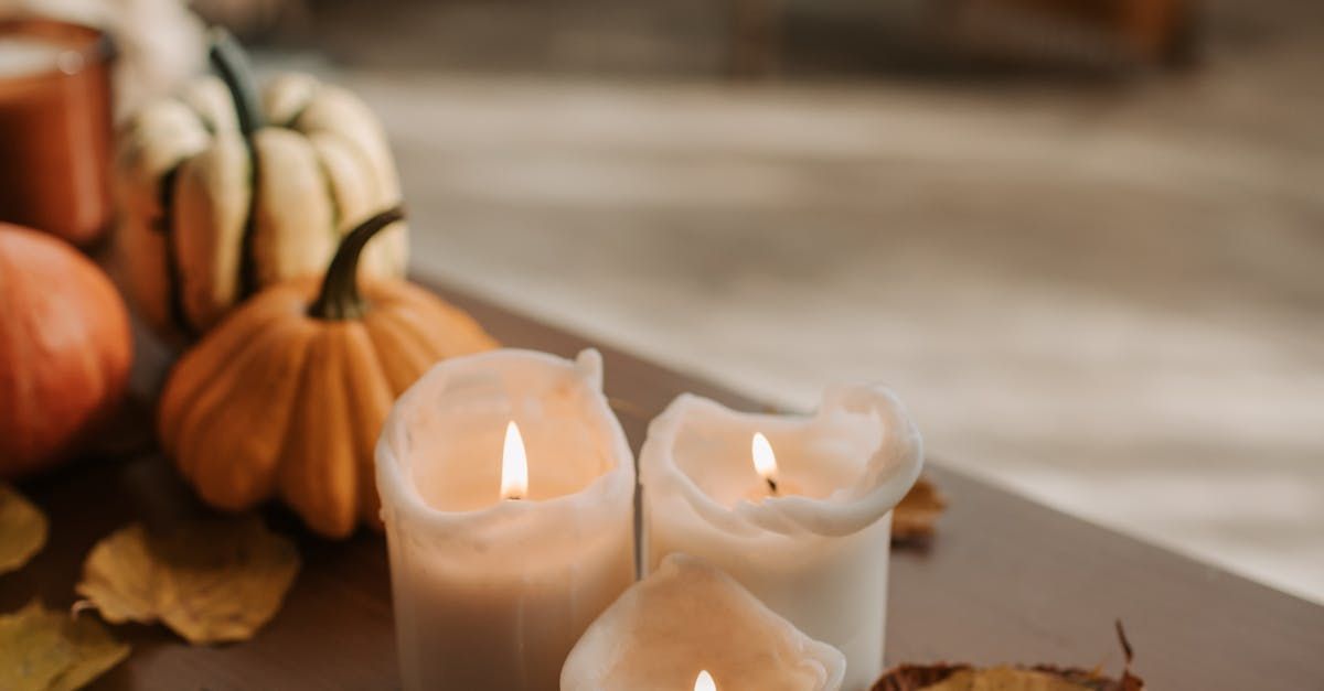 Black Diamond, WA home decorated for fall with candles and pumpkins.