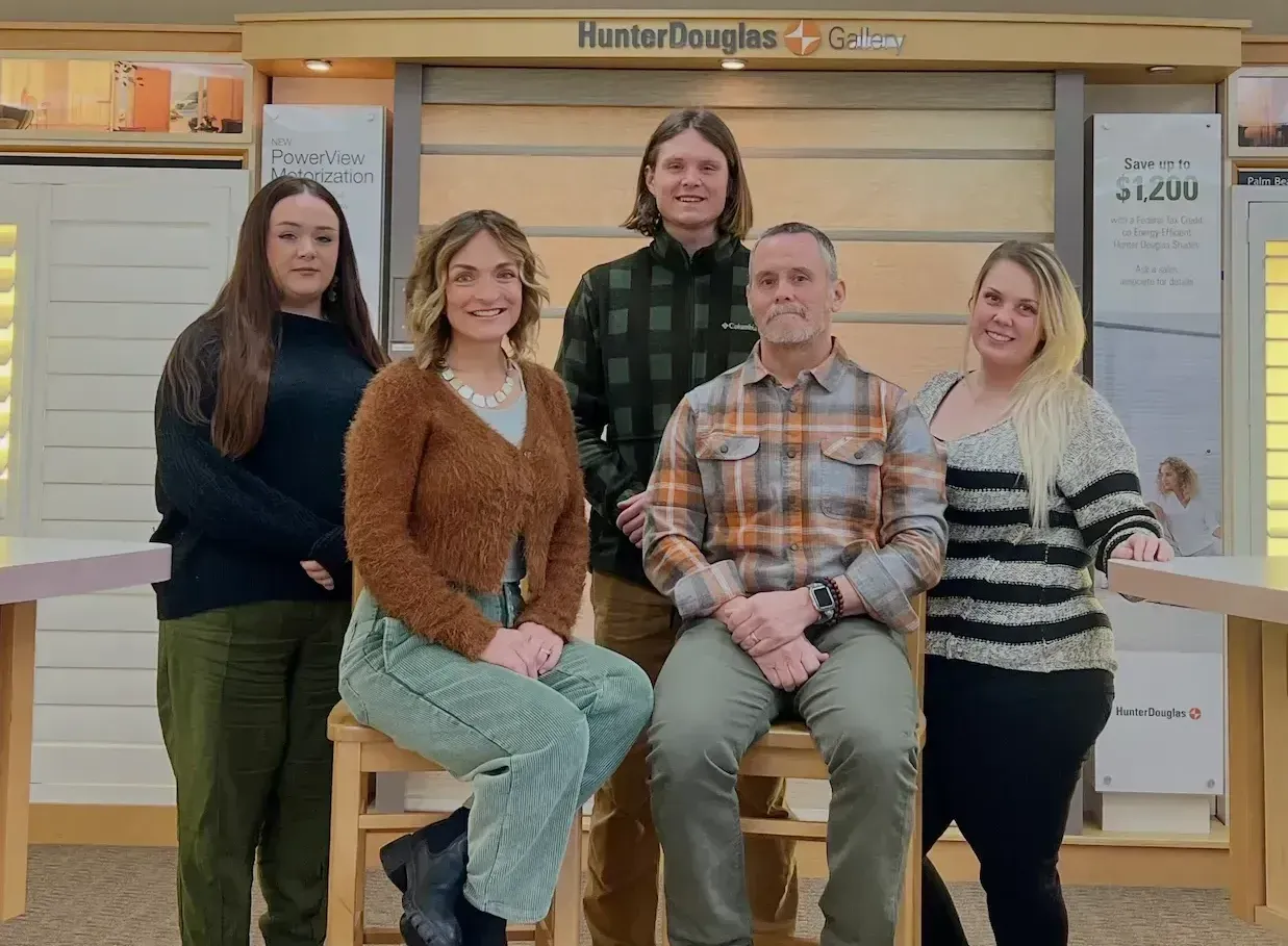 The team at Pugerudes custom window treatments