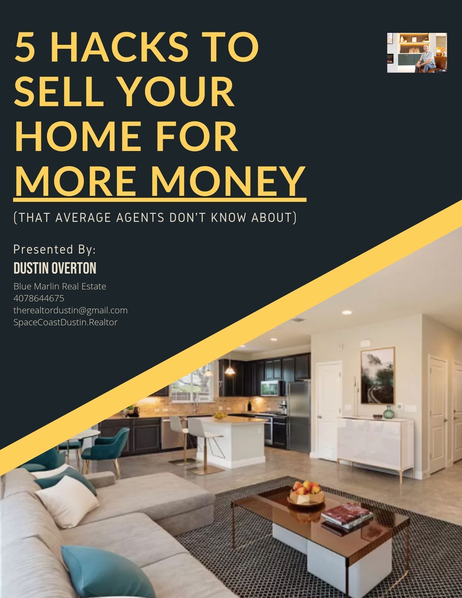 Free eBook - 5 Hacks to Sell Your Home for More Money, Easy Upgrades to Boost Price, Space Coast