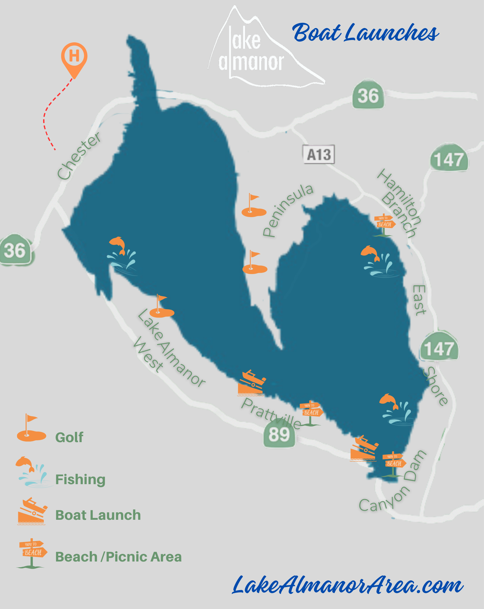 Almanor Boat Launches