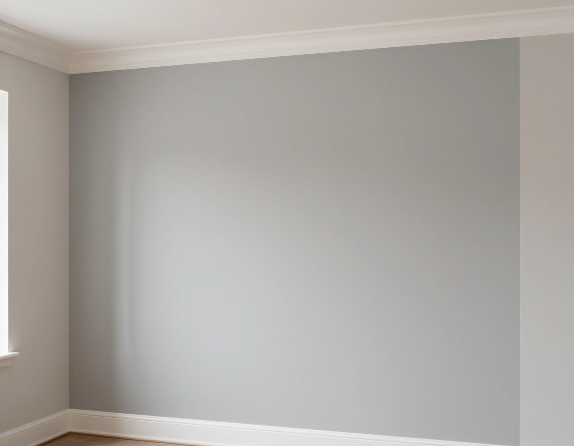 Freshly painted interior accent wall