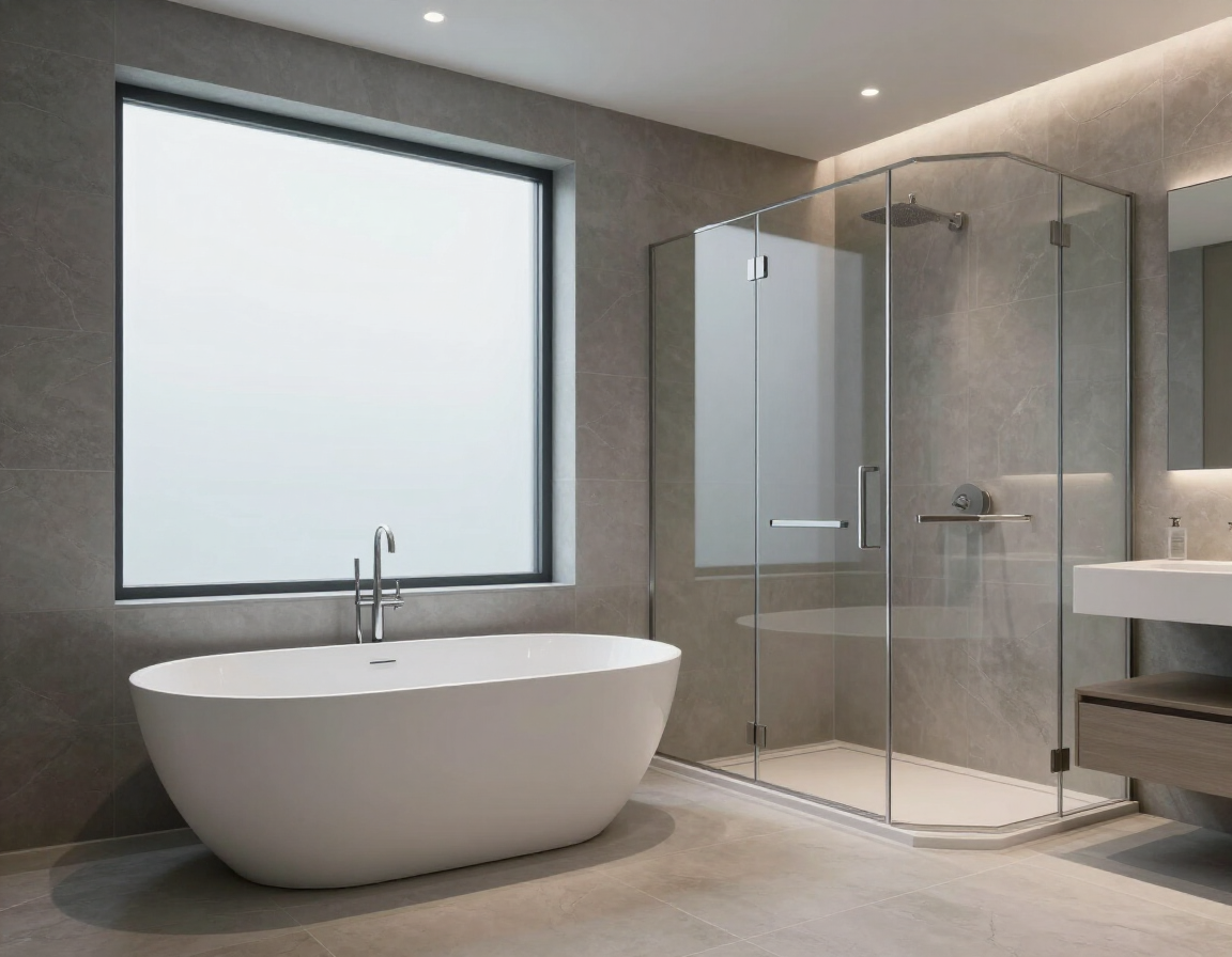 Master bathroom renovation with tile shower