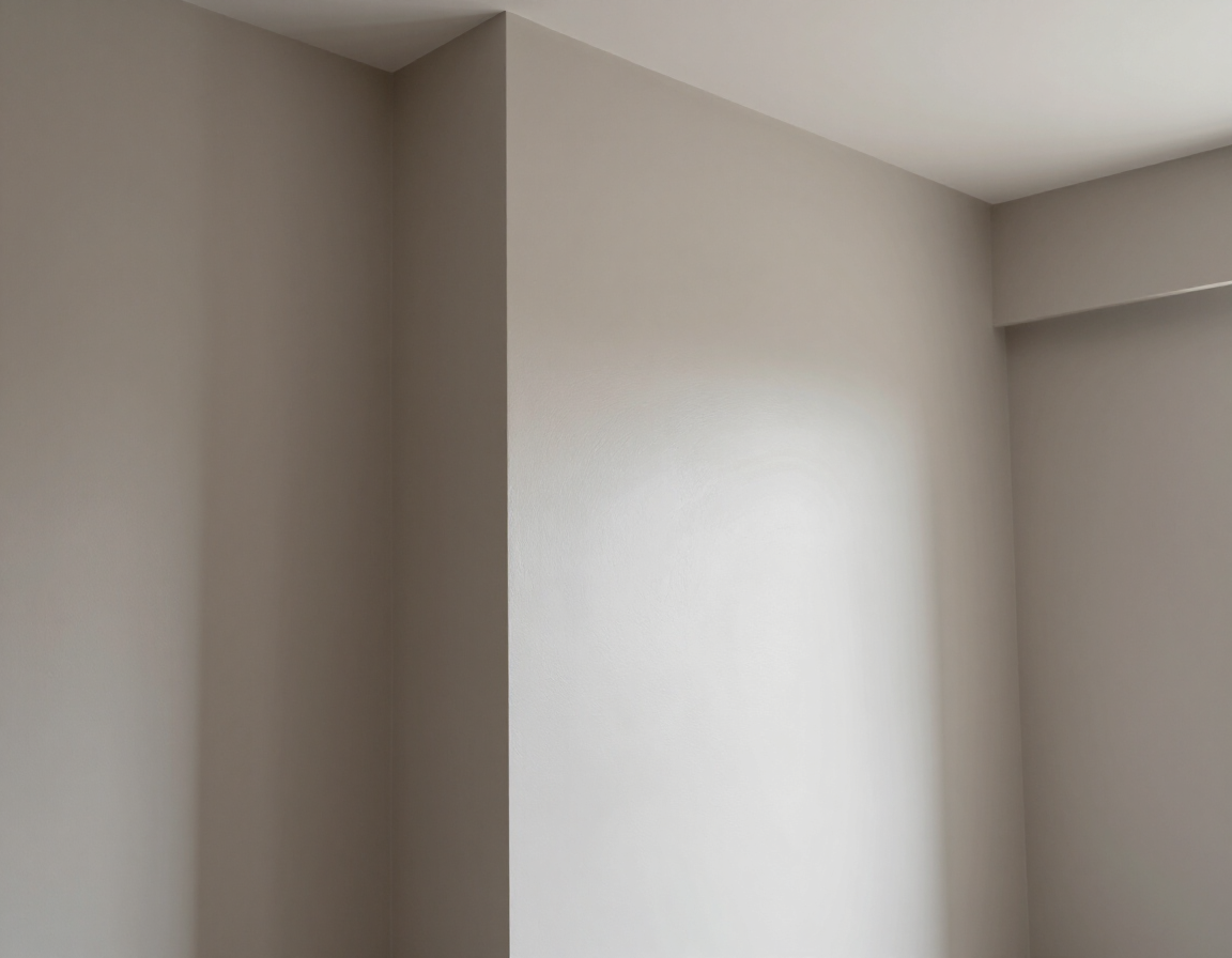 Freshly painted neutral bedroom