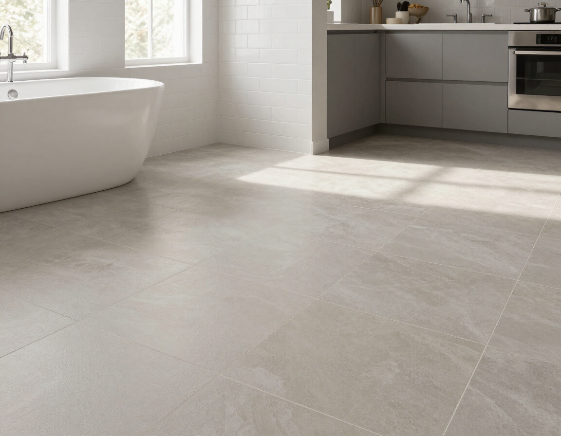 Tile flooring with clean grout lines