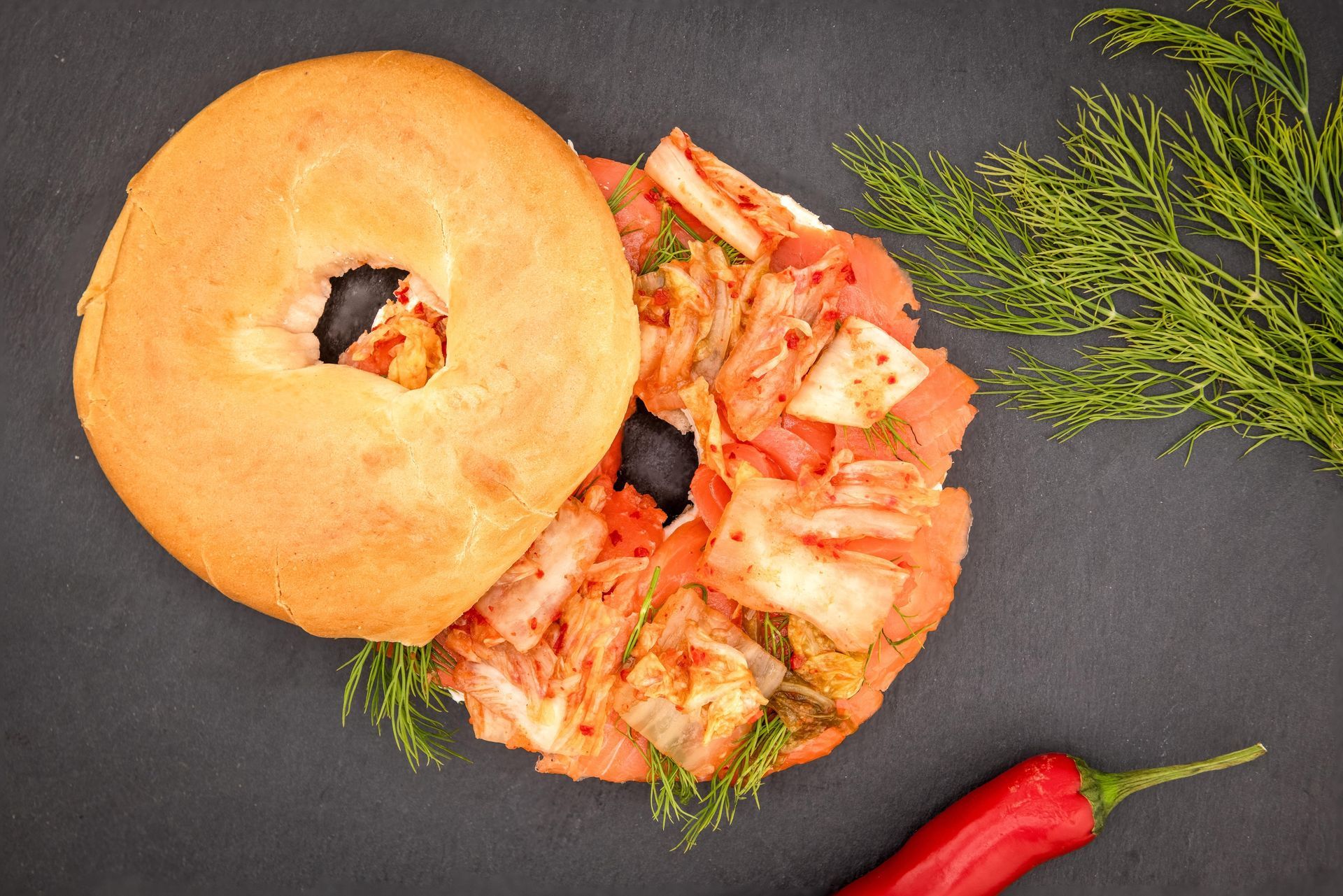 Bagel saumon Kimchi
