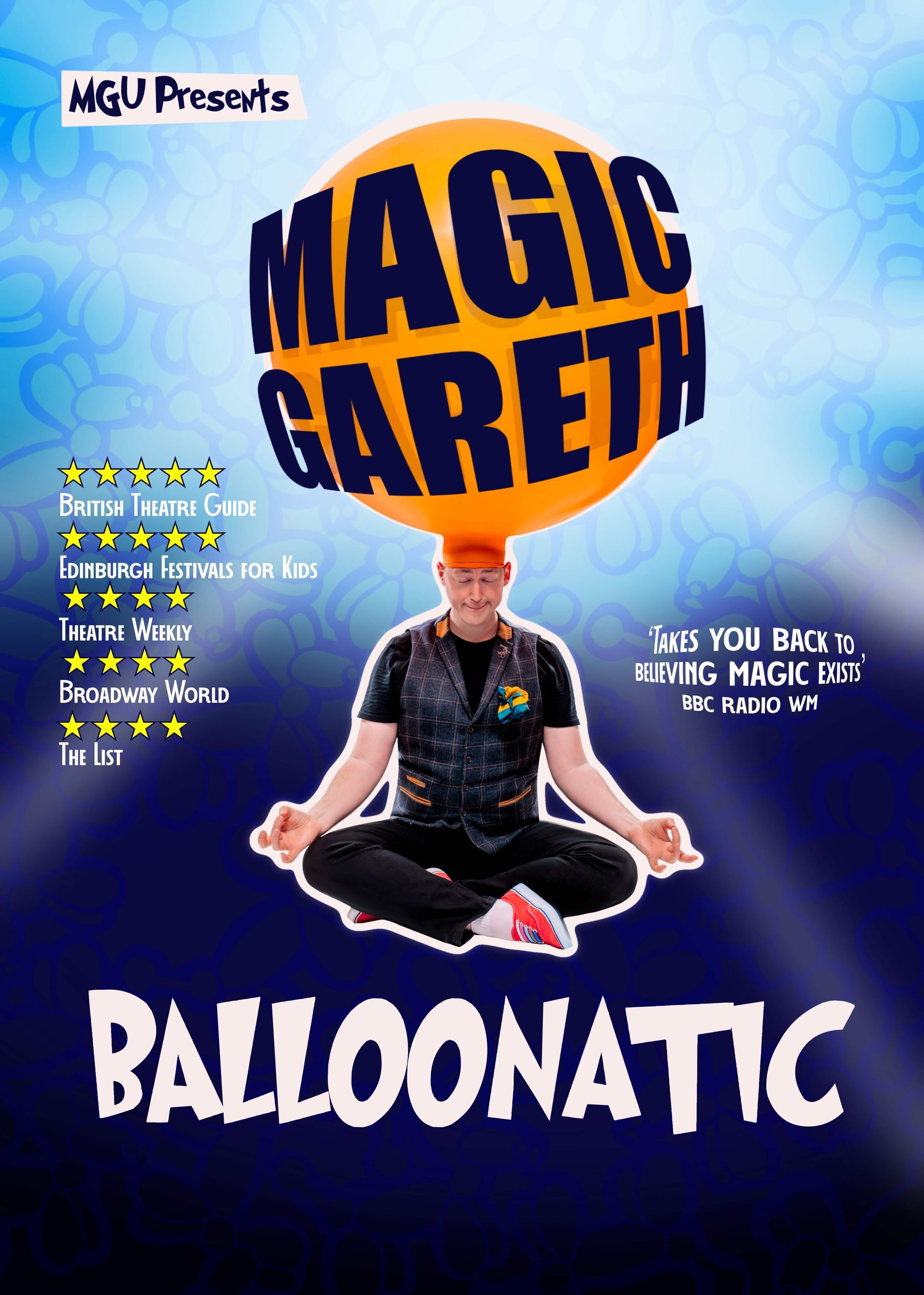 Magic Party Show A picture of Party Magician Magic Gareth in the clouds with his headliner show