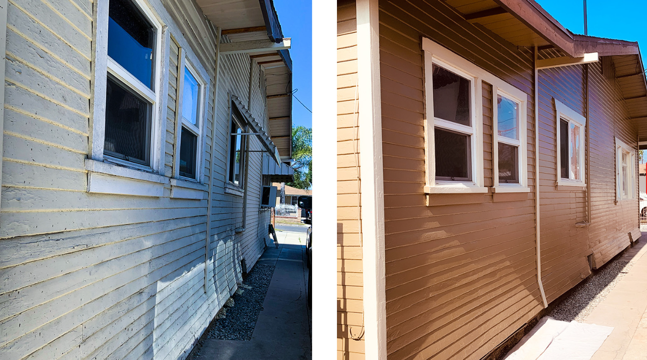 Professional lead paint removal before and after Providence RI home restoration project