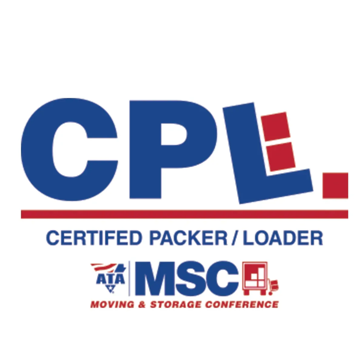 A logo for cpl certified packer / loader