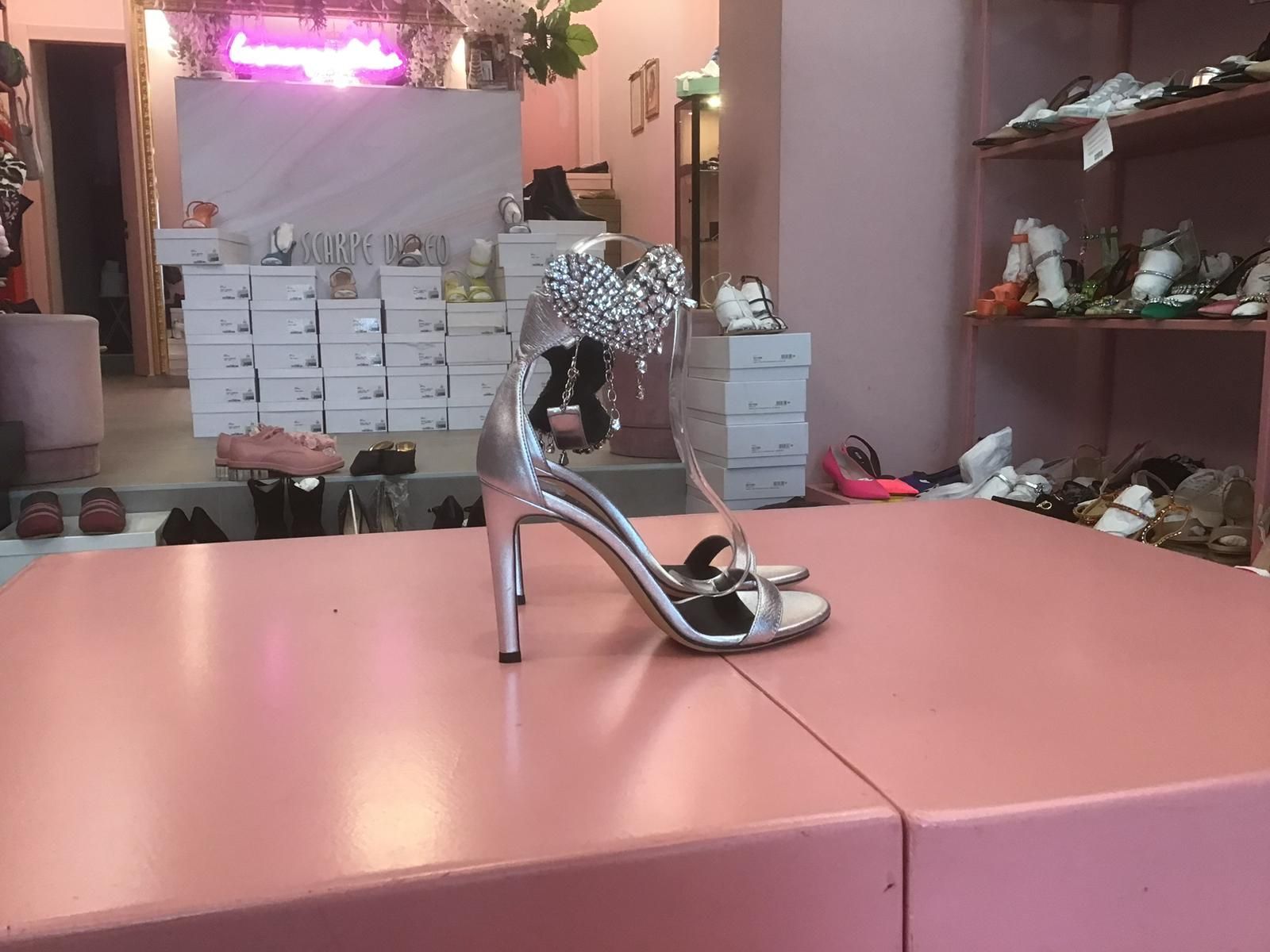 sandalo argento donna