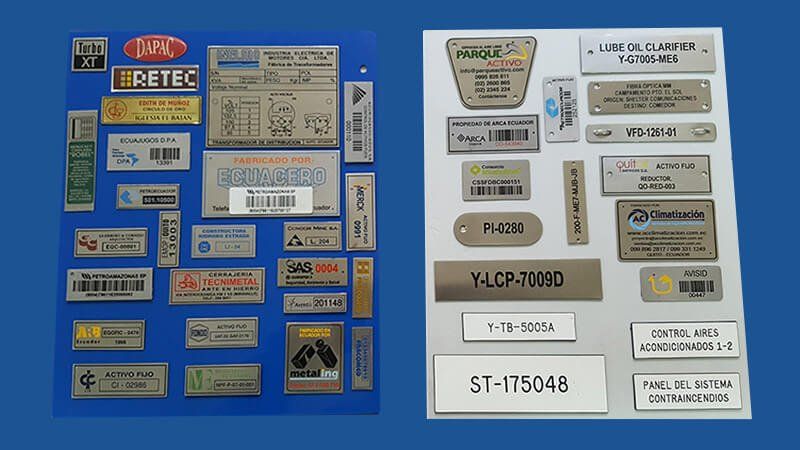 Grabados Metálicos placas metálicas de acero