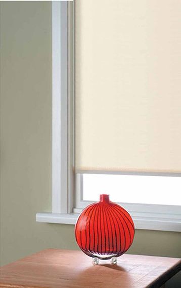 roller blinds with vase