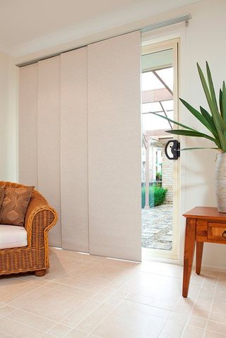 panel glide blinds on sliding door