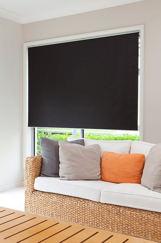 custom roller blinds black