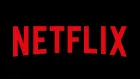 The netflix logo is red on a black background.