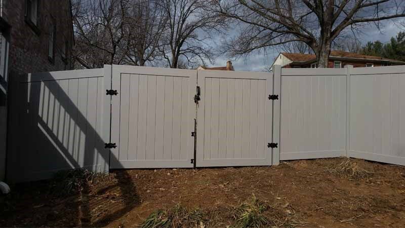 Gate Installation and Repair — White Fence in the Backyard in Salem, VA