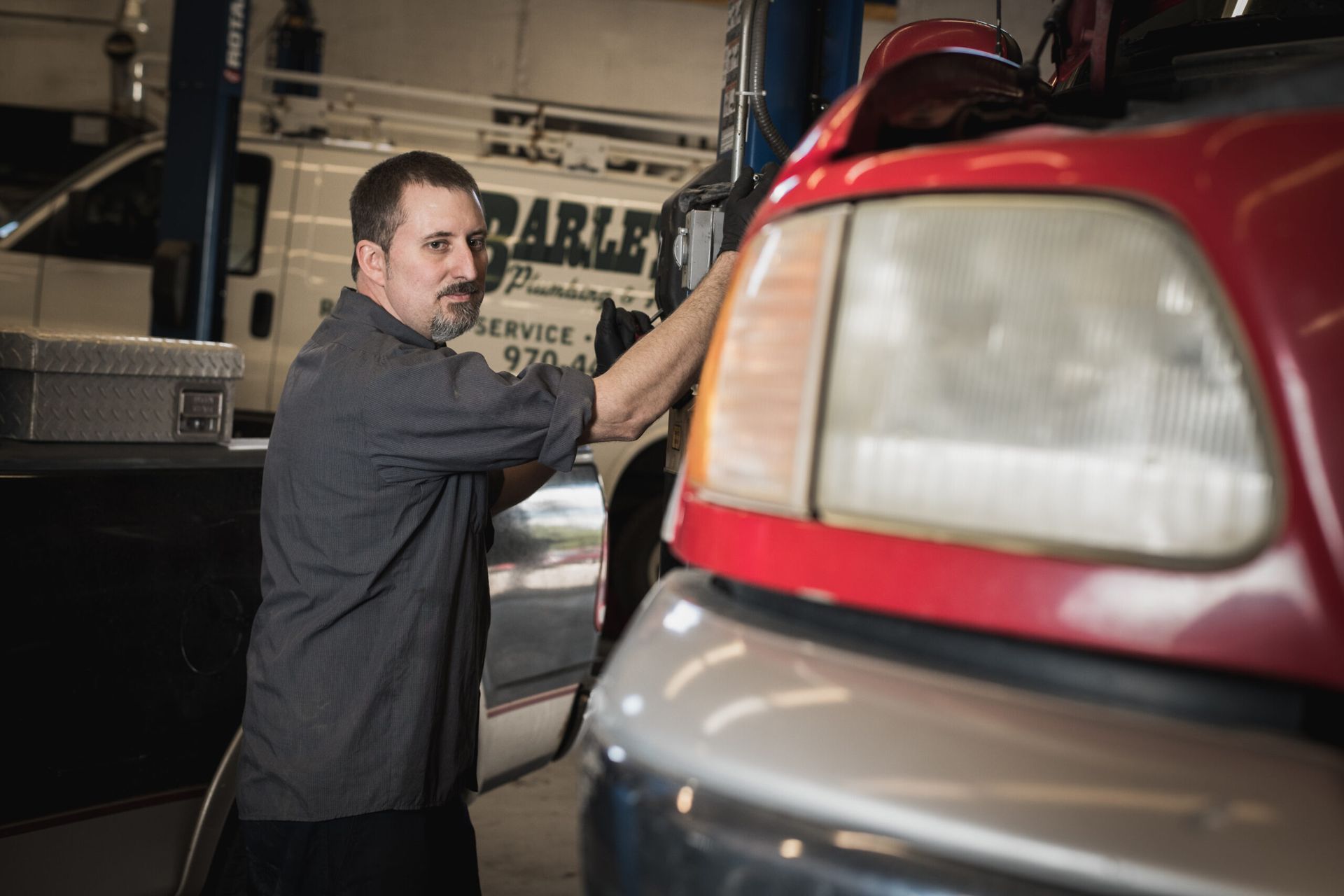 Our Certified Mechanic is working on vehicle at Legacy Automotive - Boulder Auto Repair