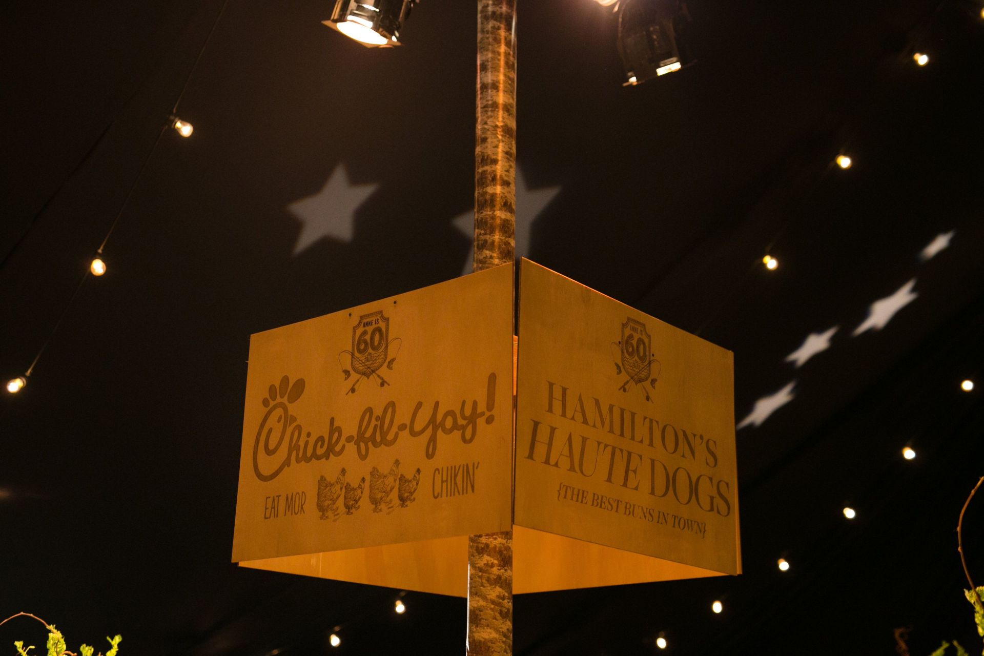 A sign that says chick-fil-ay on it