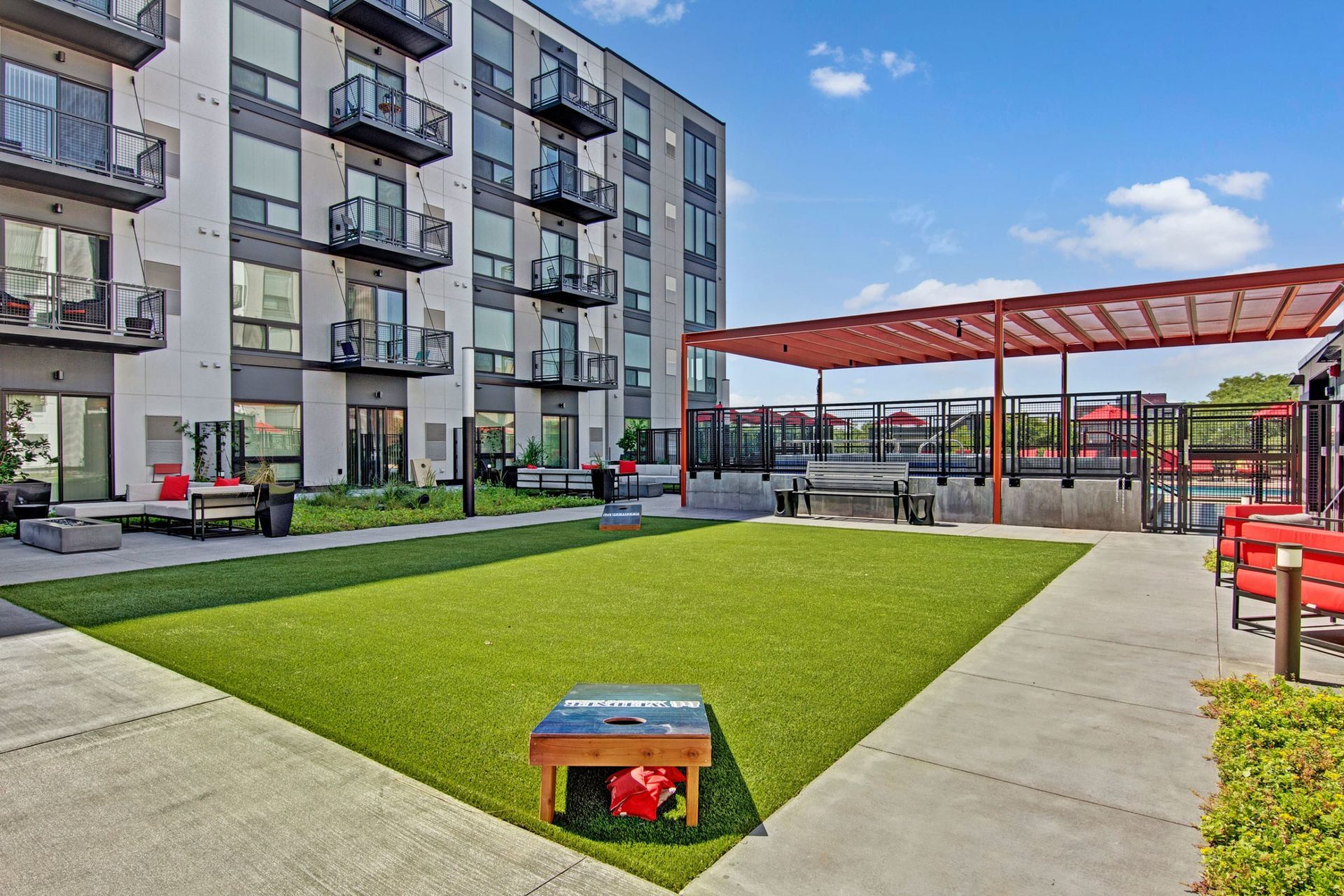 Green space at 4800 Excelsior in St. Louis Park, MN.