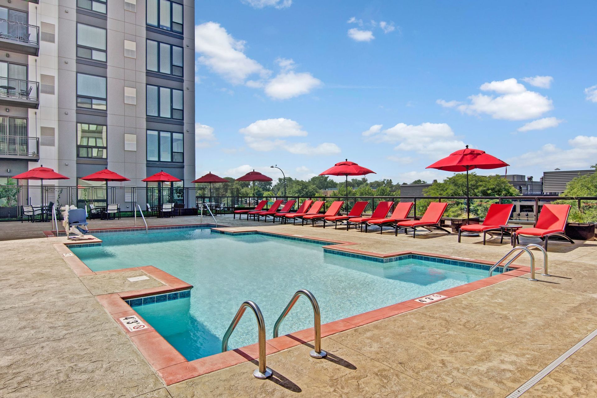 Swimming pool at 4800 Excelsior in St. Louis Park, MN.