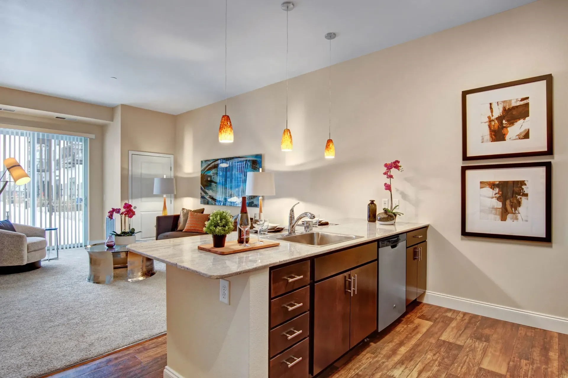 Kitchen at 4800 Excelsior in St. Louis Park, MN.