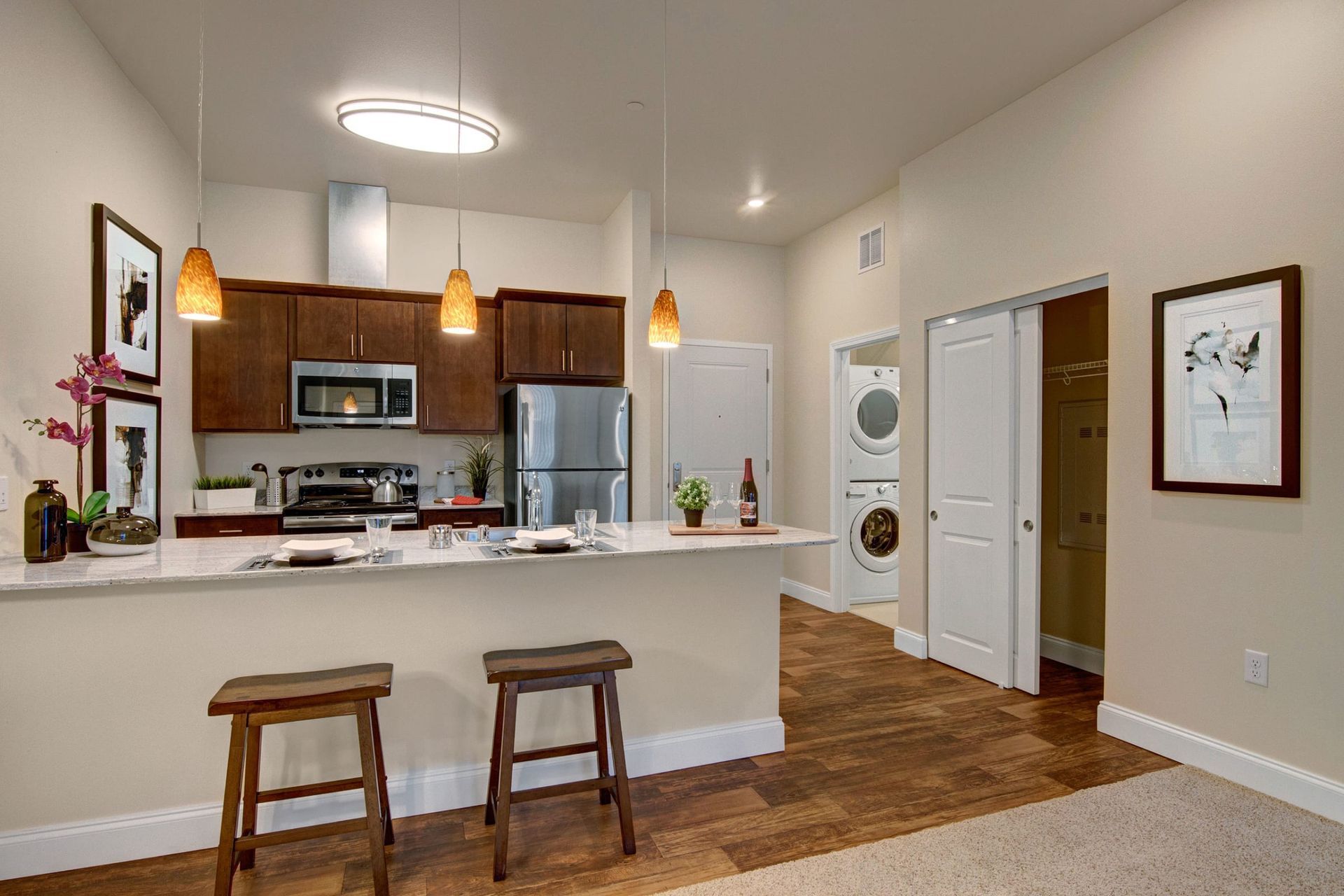 Kitchen at 4800 Excelsior in St. Louis Park, MN.