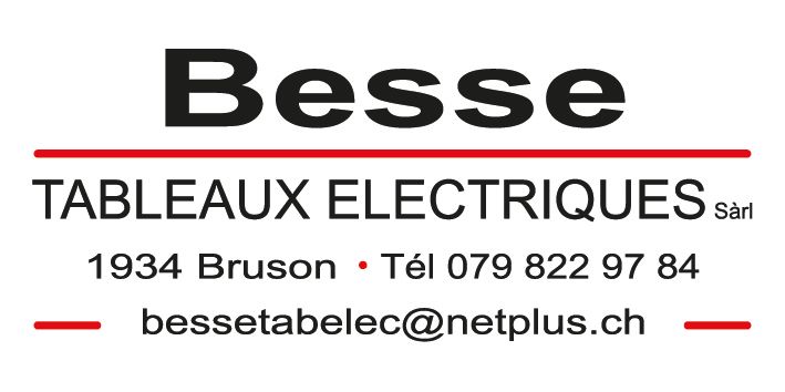 A logo for a company called besse tableaux electriques