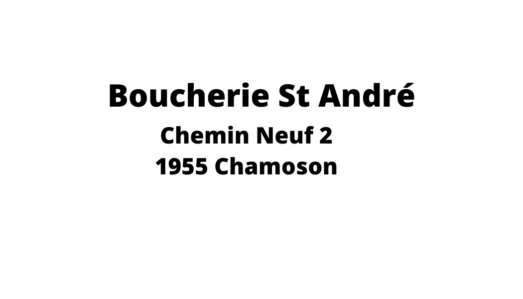 Un logo noir et blanc pour la boucherie st andre