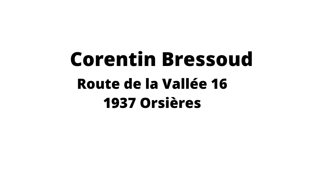 Le nom corentin bressoud est sur fond blanc.