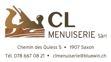 Un logo pour une entreprise appelée cl menuiserie