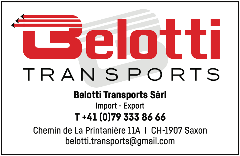 Un logo rouge et noir pour les transports belotti