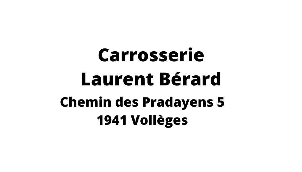 Un logo noir et blanc pour carrosserie laurent berard sur fond blanc.