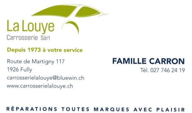Une carte de visite pour la louye carrosserie srl