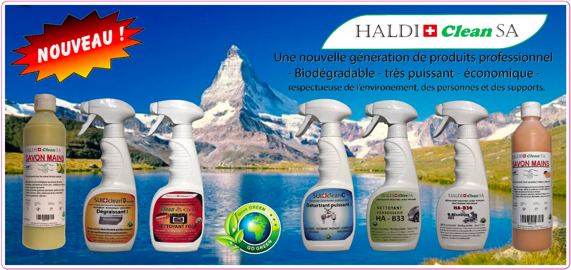 Un groupe de vaporisateurs avec une montagne en arrière-plan