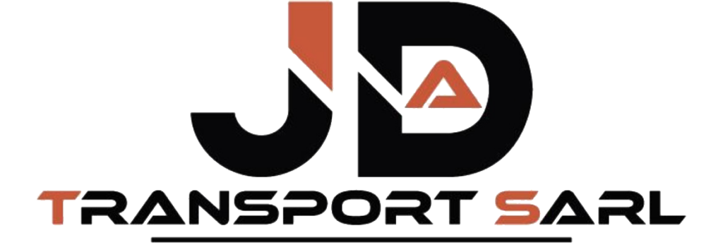 Un logo pour une entreprise appelée jd transport sarl