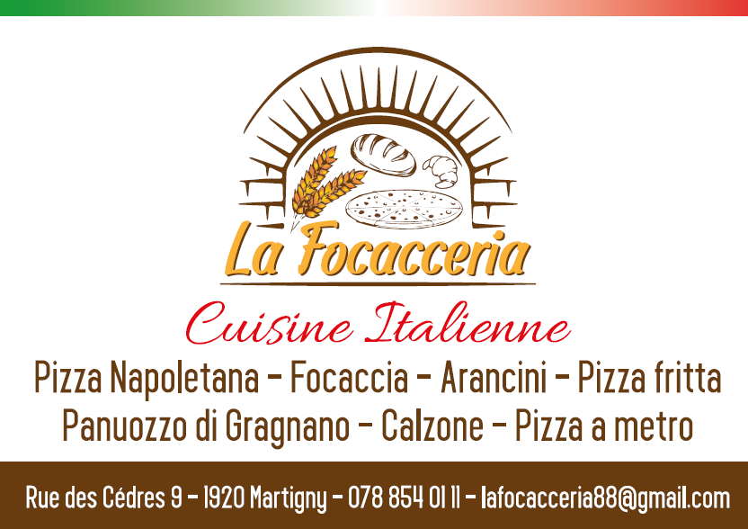 Une publicité pour la focaccia cuisine italienne pizza napolitaine focaccia arancini pizza frite panuozzo
