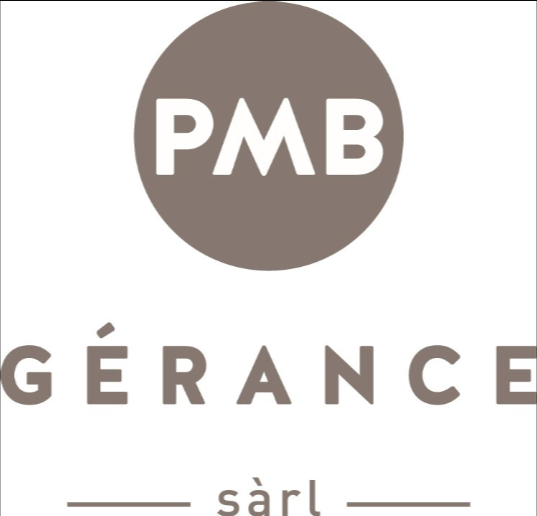 Un logo pour une entreprise appelée pmb gerance