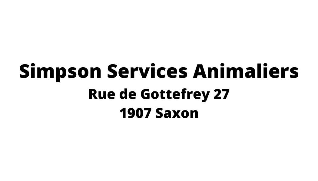 Le logo de simpson services animaliers est sur fond blanc.