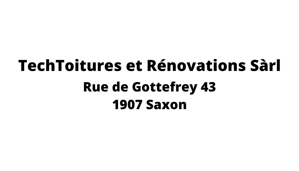Un logo noir et blanc pour tech toiture et renovations sarl
