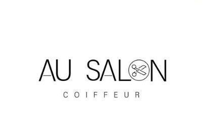 A logo for a hair salon called au salon coiffeur.
