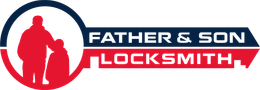 father & son locksmith logo