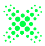 Green, dot pattern forming an