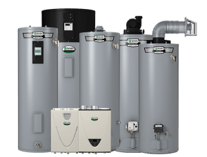 Water Heater Repair — Water Heater On The Blue Wall in Fort Myers, FL