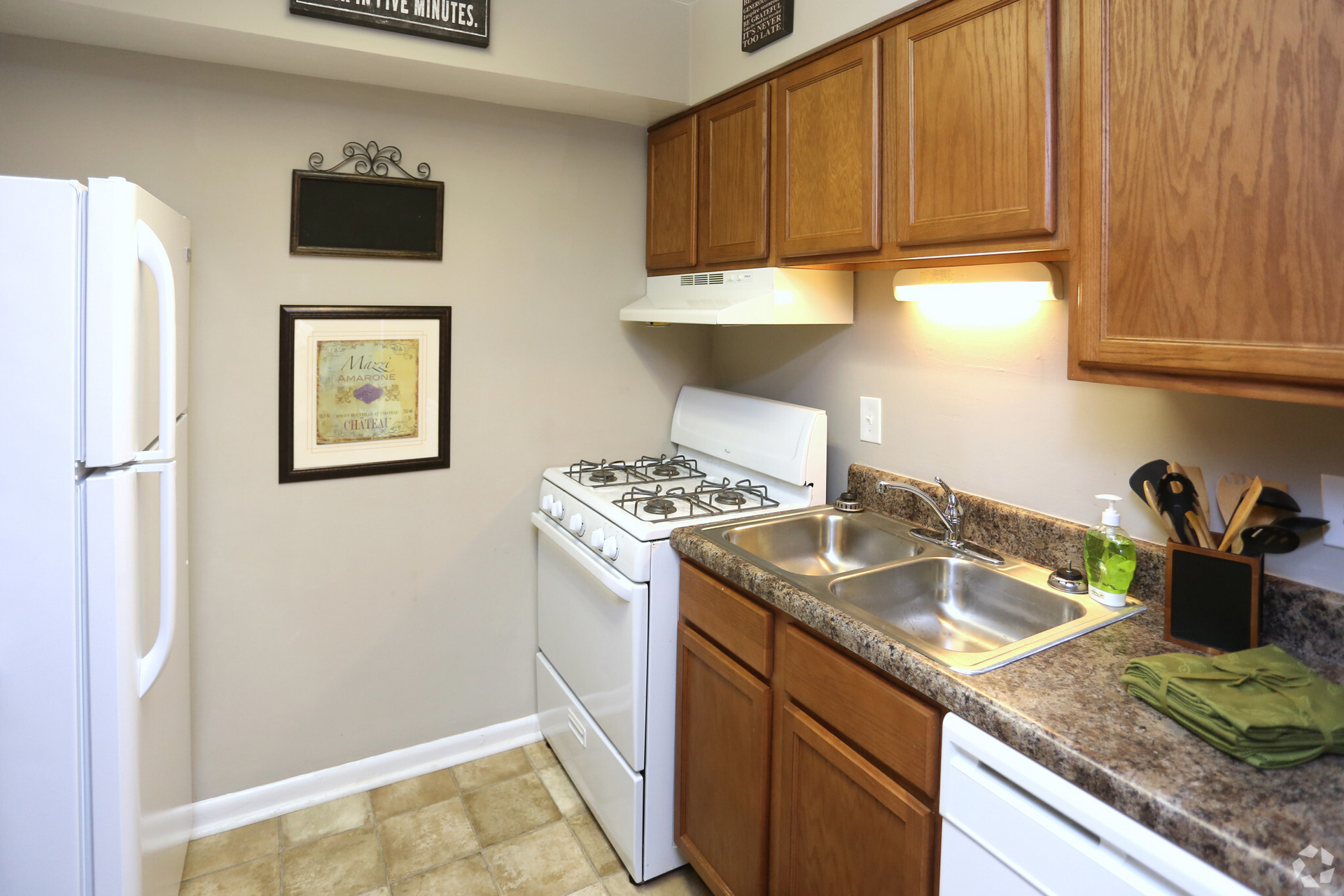 apartment kitchen.