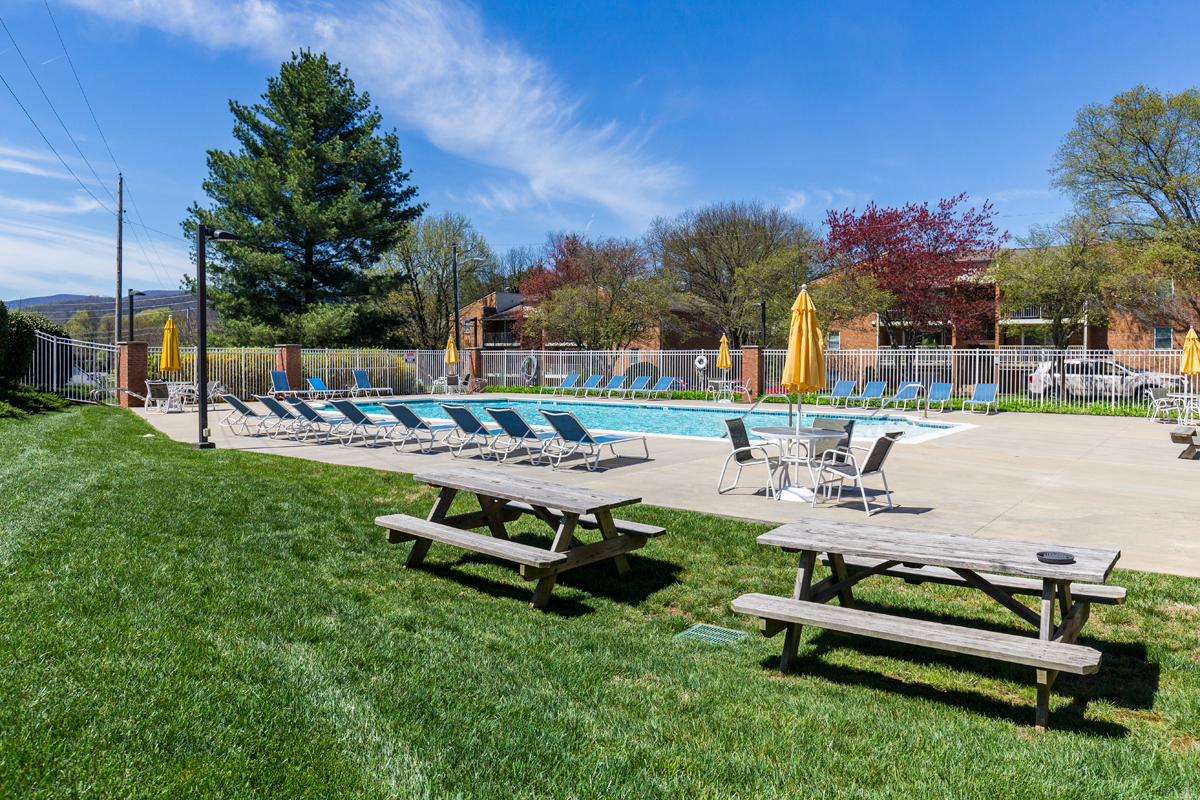 swimming pool and picnic area.