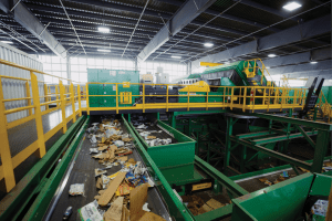 Murphy Road Recycling/USA Hauling facility building interior view 