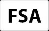 The word fsa is written in black on a white background.