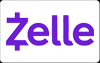 The word zelle is written in purple on a white background.