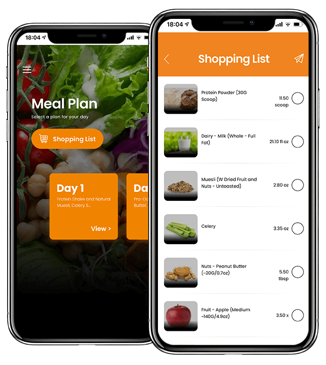 Buff Babe Academy meal plan screenshot