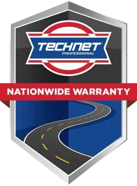 TECHNET Professional Nationwide Warranty badge with a winding road.