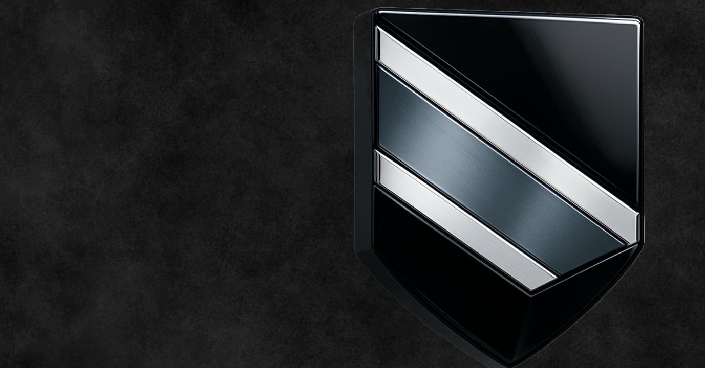 A black and white photo of the shield law group logo